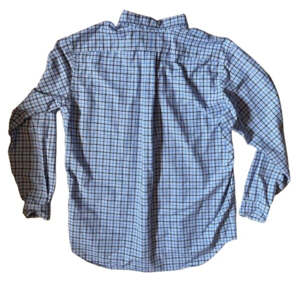 Ralph Lauren Button Down Shirt Light Blue Plaid Cotton Classic Preppy Size XLT - Picture 2 of 4